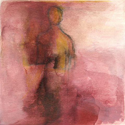 Alone II Black Modern Wood Framed Art Print with Double Matting by Oppenheimer, Michelle