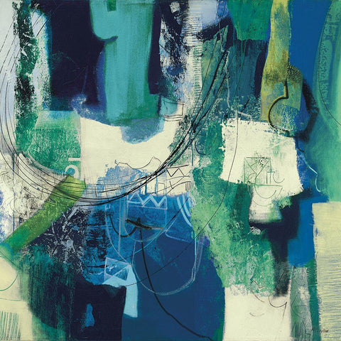 Essenza Black Modern Wood Framed Art Print with Double Matting by Piovan, Maurizio