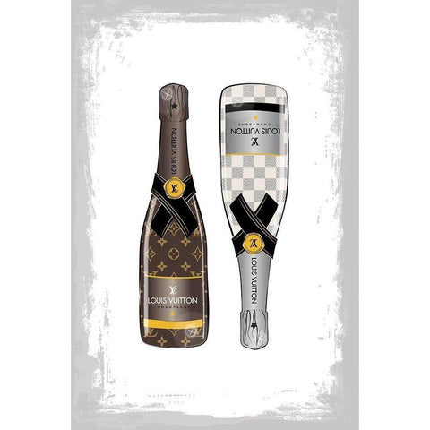 Champagne III Gold Ornate Wood Framed Art Print with Double Matting by Pavlova, Martina