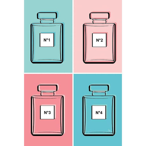 Perfumes II Black Modern Wood Framed Art Print with Double Matting by Pavlova, Martina