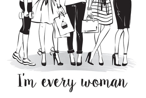 Every Woman White Modern Wood Framed Art Print with Double Matting by Pavlova, Martina