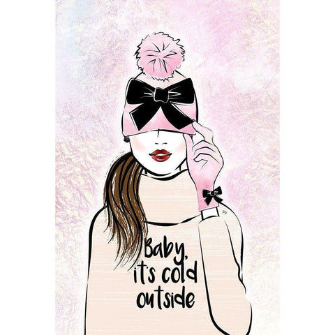 Cold Outside White Modern Wood Framed Art Print by Pavlova, Martina