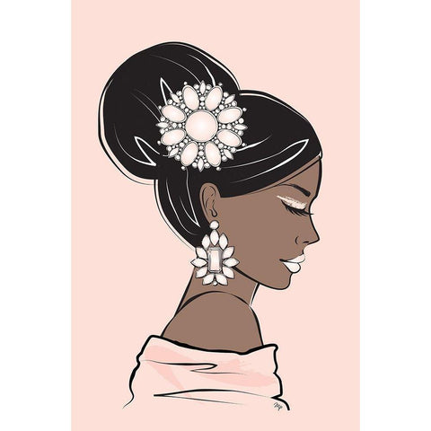 Geisha I White Modern Wood Framed Art Print by Pavlova, Martina