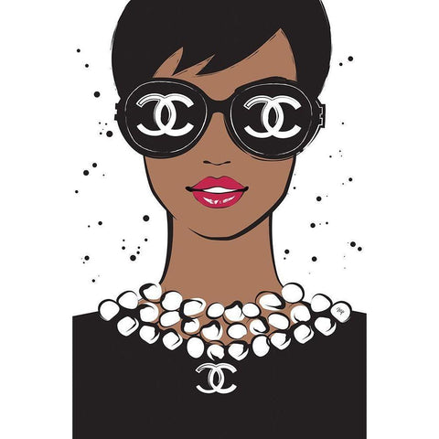 Chanel Lady II White Modern Wood Framed Art Print by Pavlova, Martina