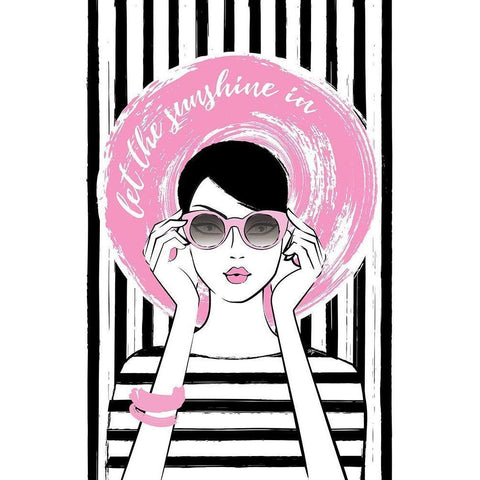 Sunshine Girl II Black Modern Wood Framed Art Print by Pavlova, Martina