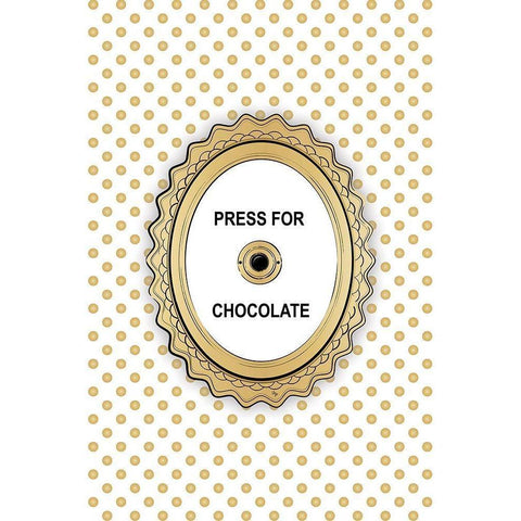 Press 4 Chocolate Black Modern Wood Framed Art Print by Pavlova, Martina