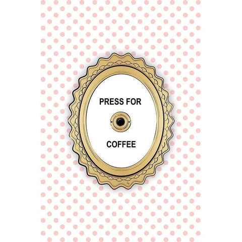 Press 4 Coffee Gold Ornate Wood Framed Art Print with Double Matting by Pavlova, Martina