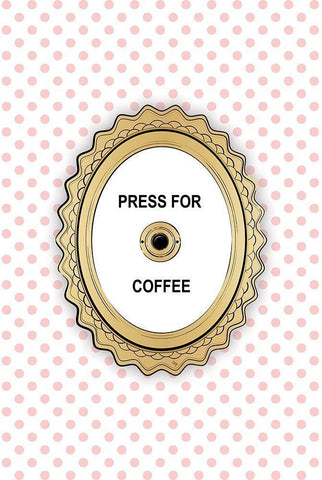 Press 4 Coffee White Modern Wood Framed Art Print with Double Matting by Pavlova, Martina