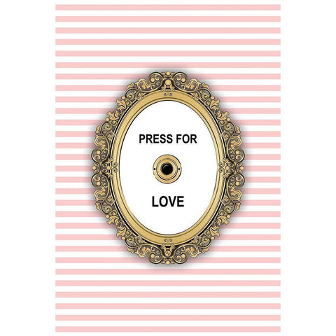 Love Button Black Modern Wood Framed Art Print with Double Matting by Pavlova, Martina