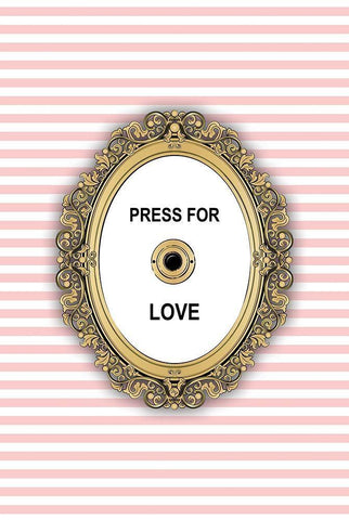 Love Button White Modern Wood Framed Art Print with Double Matting by Pavlova, Martina