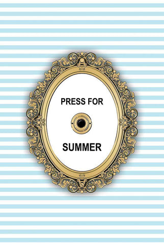 Summer Button White Modern Wood Framed Art Print with Double Matting by Pavlova, Martina