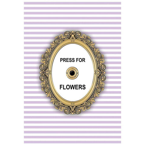 Flowers Button Gold Ornate Wood Framed Art Print with Double Matting by Pavlova, Martina