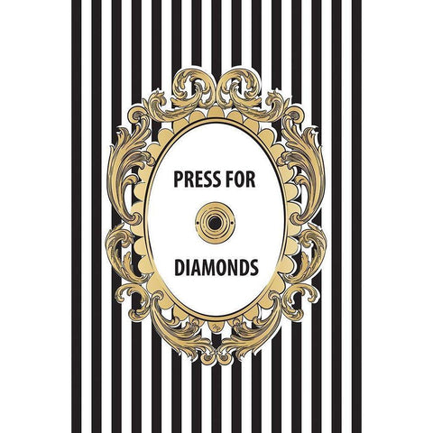 Diamonds Button Gold Ornate Wood Framed Art Print with Double Matting by Pavlova, Martina