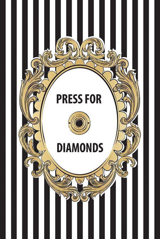 Diamonds Button White Modern Wood Framed Art Print with Double Matting by Pavlova, Martina