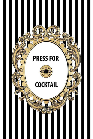 Cocktail Button White Modern Wood Framed Art Print with Double Matting by Pavlova, Martina