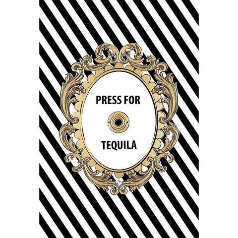 Tequila Button White Modern Wood Framed Art Print by Pavlova, Martina