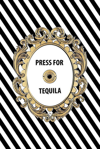 Tequila Button White Modern Wood Framed Art Print with Double Matting by Pavlova, Martina