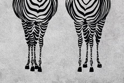 Zebras Black Ornate Wood Framed Art Print with Double Matting by Pavlova, Martina