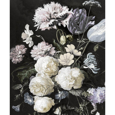 Glorious Bouquet II Black Modern Wood Framed Art Print with Double Matting by McQueen, Angela