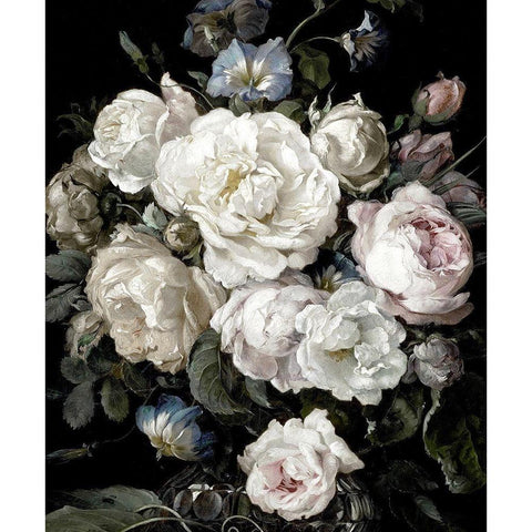 Glorious Bouquet III Gold Ornate Wood Framed Art Print with Double Matting by McQueen, Angela