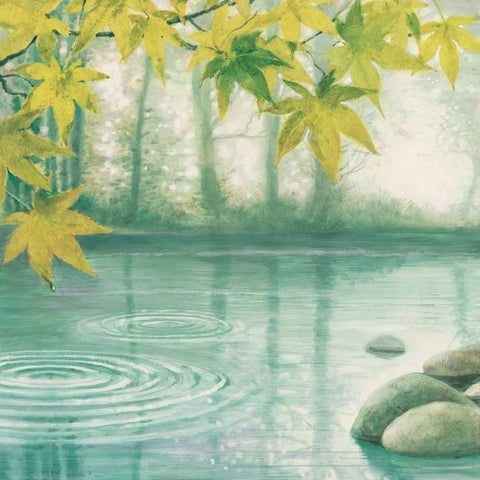 Lumire du matin I White Modern Wood Framed Art Print with Double Matting by Auge, Marianne