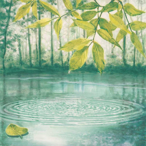 Lumire du matin II White Modern Wood Framed Art Print with Double Matting by Auge, Marianne