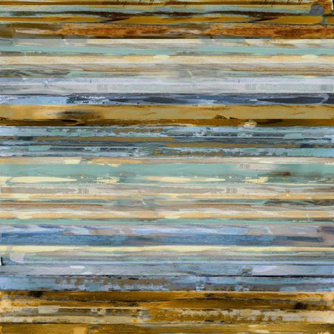 Strata I Black Modern Wood Framed Art Print with Double Matting by Shields, Matt