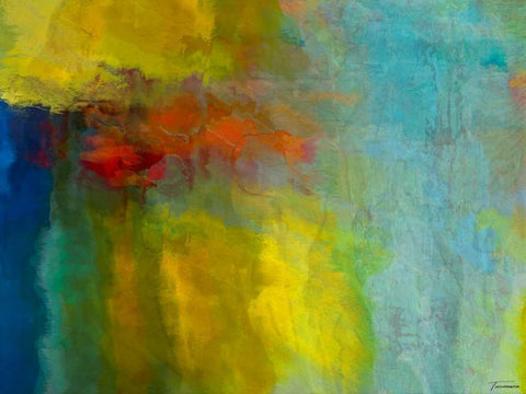 Ascension VII White Modern Wood Framed Art Print with Double Matting by Tienhaara, Michael