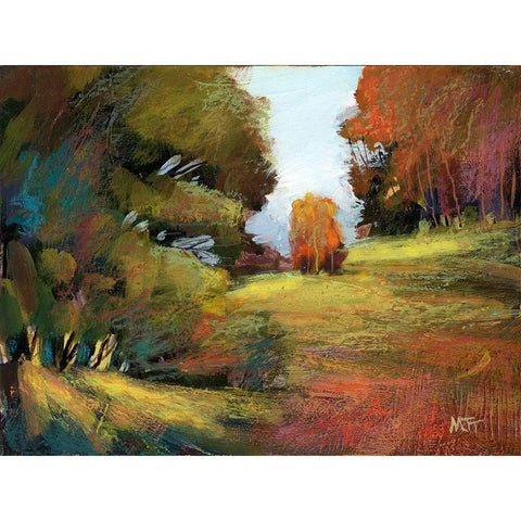 Autmns Hint X Black Modern Wood Framed Art Print with Double Matting by Tienhaara, Michael