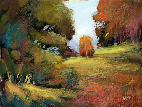 Autmns Hint X White Modern Wood Framed Art Print with Double Matting by Tienhaara, Michael