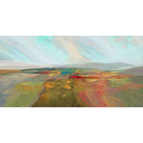 Cascade I Black Modern Wood Framed Art Print with Double Matting by Tienhaara, Michael