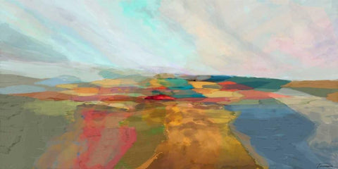 Cascade II White Modern Wood Framed Art Print with Double Matting by Tienhaara, Michael