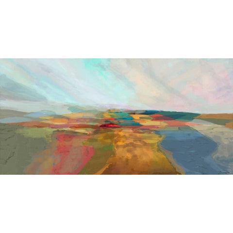 Cascade II White Modern Wood Framed Art Print by Tienhaara, Michael