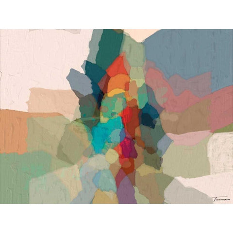 Cascade III White Modern Wood Framed Art Print by Tienhaara, Michael