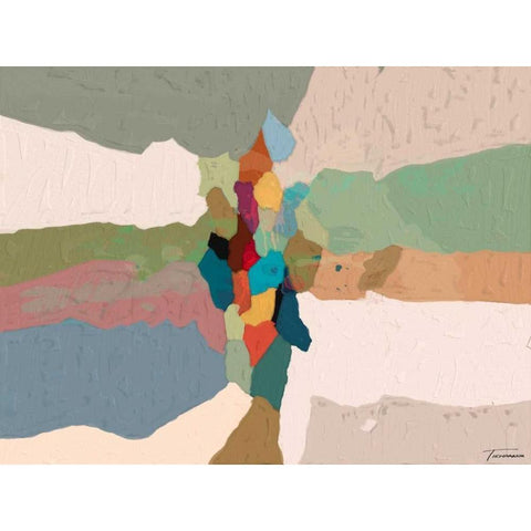 Cascade IV White Modern Wood Framed Art Print by Tienhaara, Michael