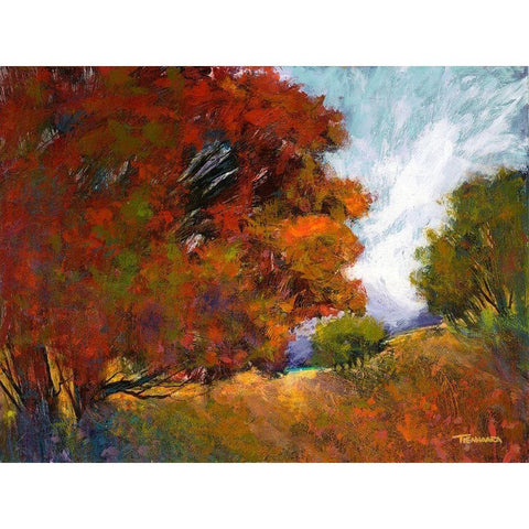 Aura Of Fall II Gold Ornate Wood Framed Art Print with Double Matting by Tienhaara, Michael