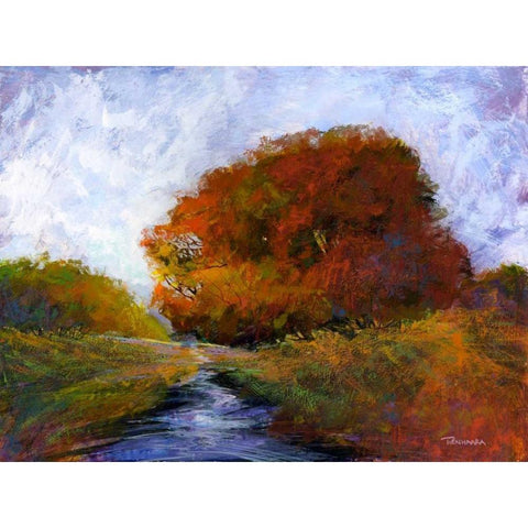 Autumn Intrigue II Gold Ornate Wood Framed Art Print with Double Matting by Tienhaara, Michael