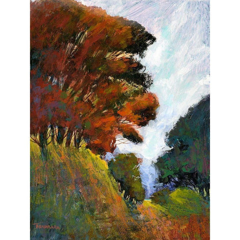 Falls Romance III Black Modern Wood Framed Art Print with Double Matting by Tienhaara, Michael