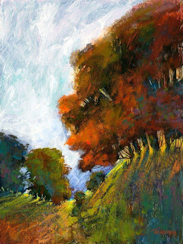 Falls Romance IV Black Ornate Wood Framed Art Print with Double Matting by Tienhaara, Michael