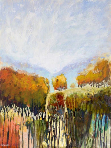 Harmony I White Modern Wood Framed Art Print with Double Matting by Tienhaara, Michael