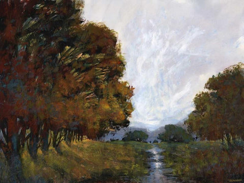 Grand Escape II White Modern Wood Framed Art Print with Double Matting by Tienhaara, Michael