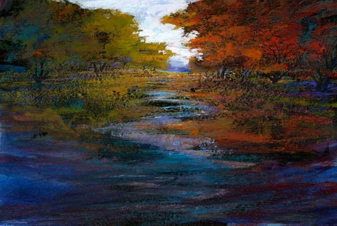 Serene Journey I White Modern Wood Framed Art Print with Double Matting by Tienhaara, Michael