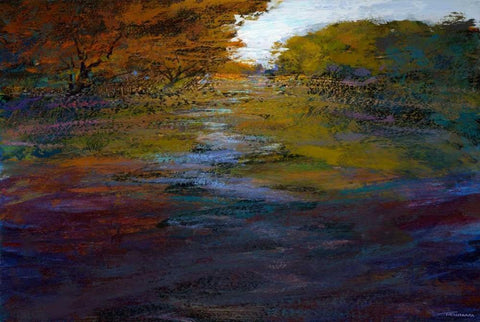 Serene Journey II Black Ornate Wood Framed Art Print with Double Matting by Tienhaara, Michael