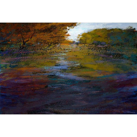 Serene Journey II Black Modern Wood Framed Art Print with Double Matting by Tienhaara, Michael