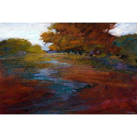 Serene Journey III Black Modern Wood Framed Art Print with Double Matting by Tienhaara, Michael