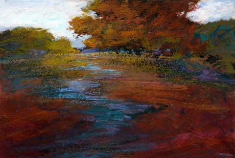 Serene Journey III Black Ornate Wood Framed Art Print with Double Matting by Tienhaara, Michael