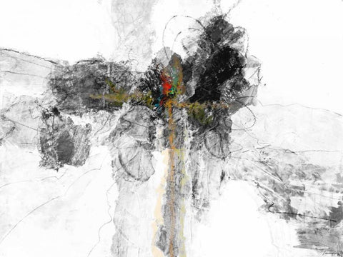 BandW I White Modern Wood Framed Art Print with Double Matting by Tienhaara, Michael