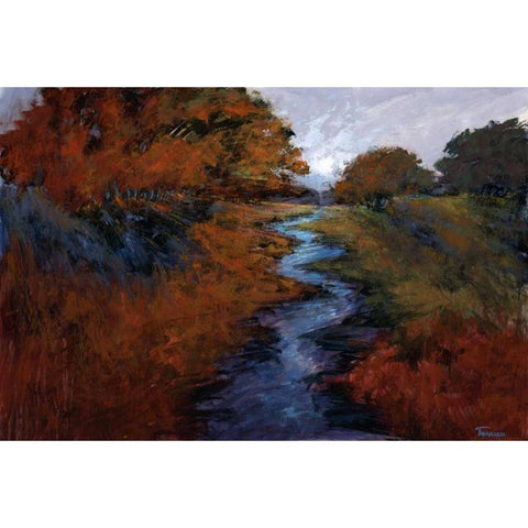 Spring Stream I White Modern Wood Framed Art Print by Tienhaara, Michael