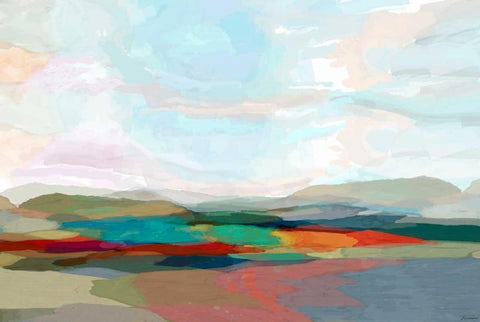 Strata III White Modern Wood Framed Art Print with Double Matting by Tienhaara, Michael