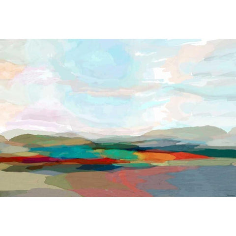 Strata III Black Modern Wood Framed Art Print by Tienhaara, Michael